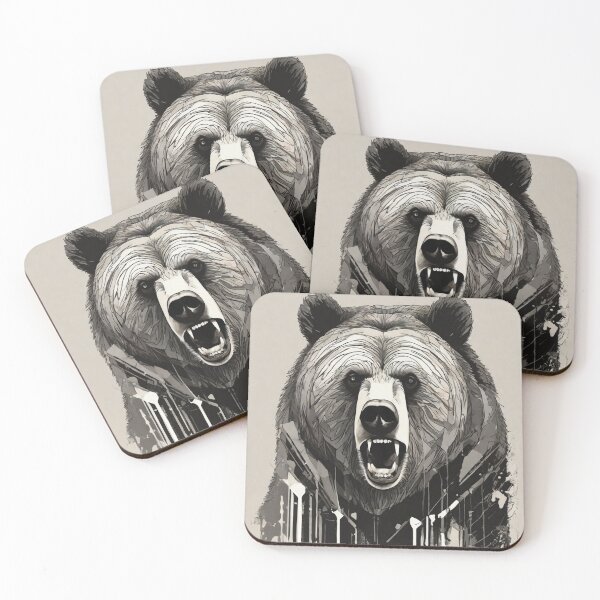 Item preview, Aggressive Grizzly Bear Face designed and sold by Artisticanvas.