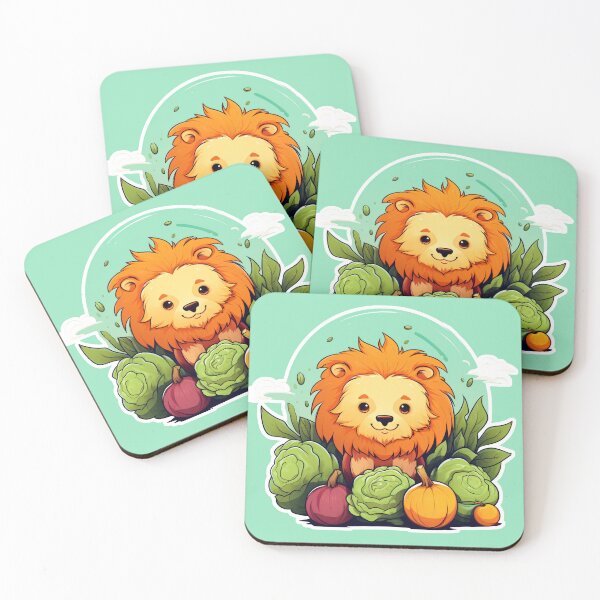 Item preview, A cute vegetarian lion and vegetables designed and sold by kongkorakrich.
