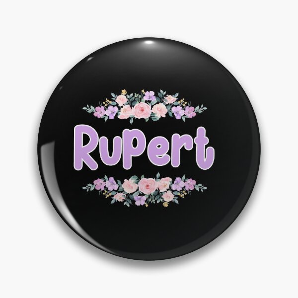 Item preview, Purple Flower Rupert Name Label (Black) designed and sold by NormadWorld.