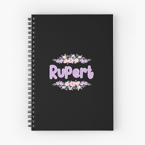 Item preview, Purple Flower Rupert Name Label (Black) designed and sold by NormadWorld.