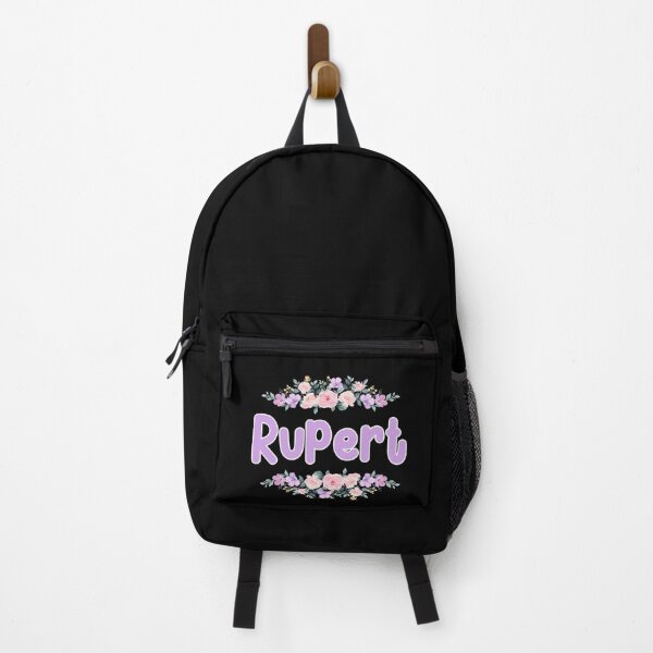 Item preview, Purple Flower Rupert Name Label (Black) designed and sold by NormadWorld.