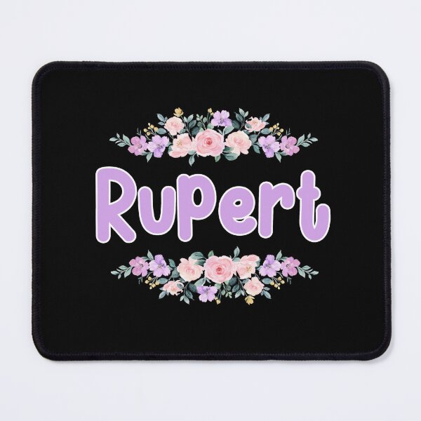 Item preview, Purple Flower Rupert Name Label (Black) designed and sold by NormadWorld.