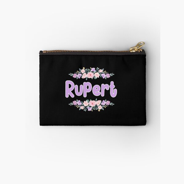 Item preview, Purple Flower Rupert Name Label (Black) designed and sold by NormadWorld.