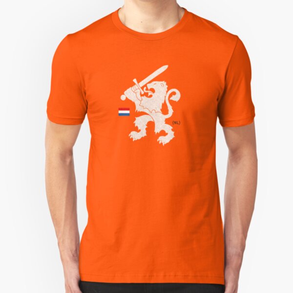 Dutch Lion (orange) Slim Fit T-Shirt
