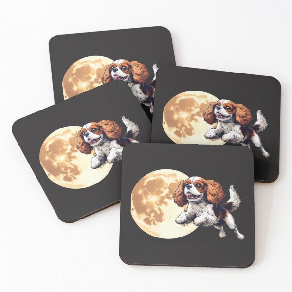 Item preview, The Cavalier King Charles Spaniel Jumped Over The Moon designed and sold by barksandsqueaks.