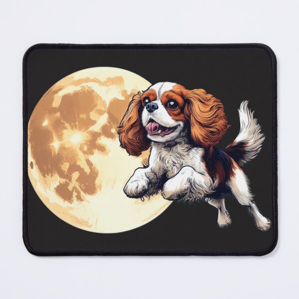 Item preview, The Cavalier King Charles Spaniel Jumped Over The Moon designed and sold by barksandsqueaks.