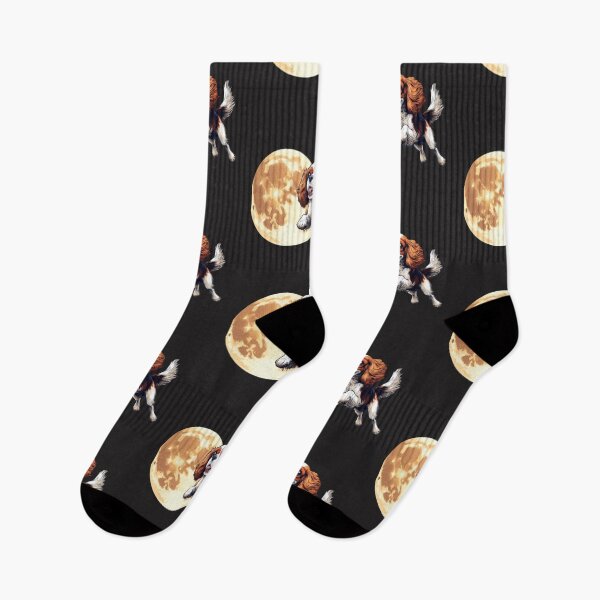 Item preview, The Cavalier King Charles Spaniel Jumped Over The Moon designed and sold by barksandsqueaks.
