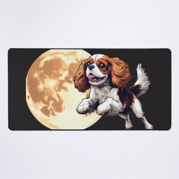 Item preview, The Cavalier King Charles Spaniel Jumped Over The Moon designed and sold by barksandsqueaks.