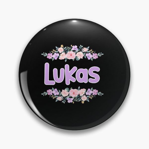 Item preview, Purple Flower Lukas Name Label (Black) designed and sold by NormadWorld.