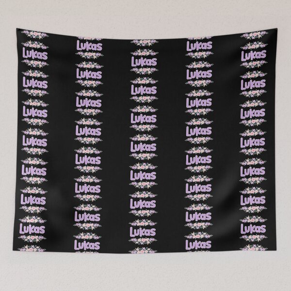 Item preview, Purple Flower Lukas Name Label (Black) designed and sold by NormadWorld.