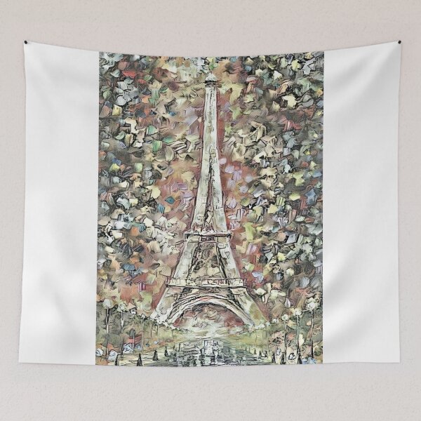 Item preview, Eiffel Tower in White Christmas Style Painting designed and sold by wel3kxial.