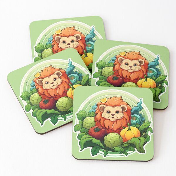 Item preview, A cute vegetarian lion and vegetables designed and sold by kongkorakrich.