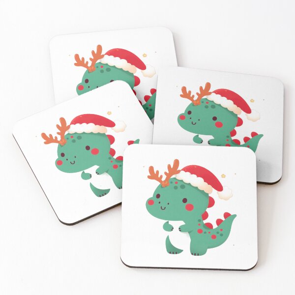 Item preview, Cute Dinosaur Chiristmas Dinosaur as Santa Claus with Santa Hat and Chistmas Gifts | Christmas Funny Dinosaur Cute Illustration designed and sold by FestivePalette.