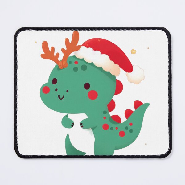 Item preview, Cute Dinosaur Chiristmas Dinosaur as Santa Claus with Santa Hat and Chistmas Gifts | Christmas Funny Dinosaur Cute Illustration designed and sold by FestivePalette.