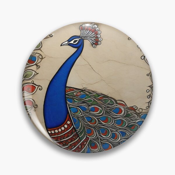 Item preview, Indian traditional peacock art Madhubani style designed and sold by Pride-Casuals.