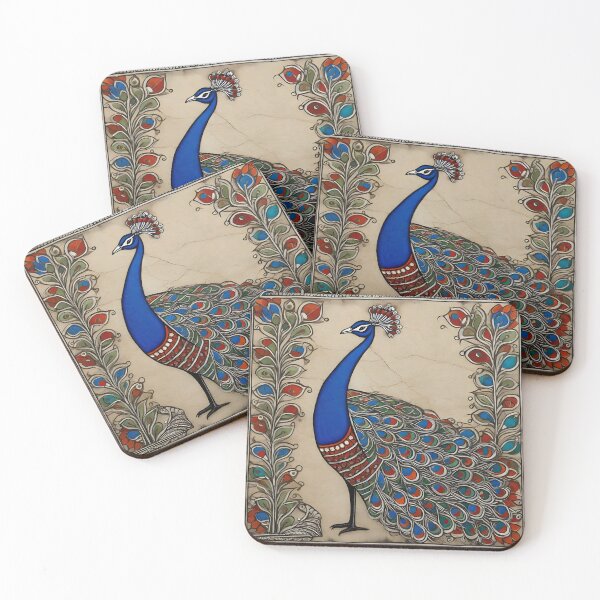 Item preview, Indian traditional peacock art Madhubani style designed and sold by Pride-Casuals.