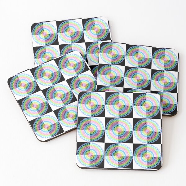 Item preview, Neon Mandala on Black and White  designed and sold by JaygiesDesign.