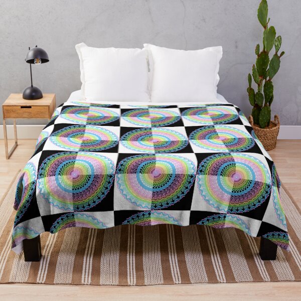 Item preview, Neon Mandala on Black and White designed and sold by JaygiesDesign.