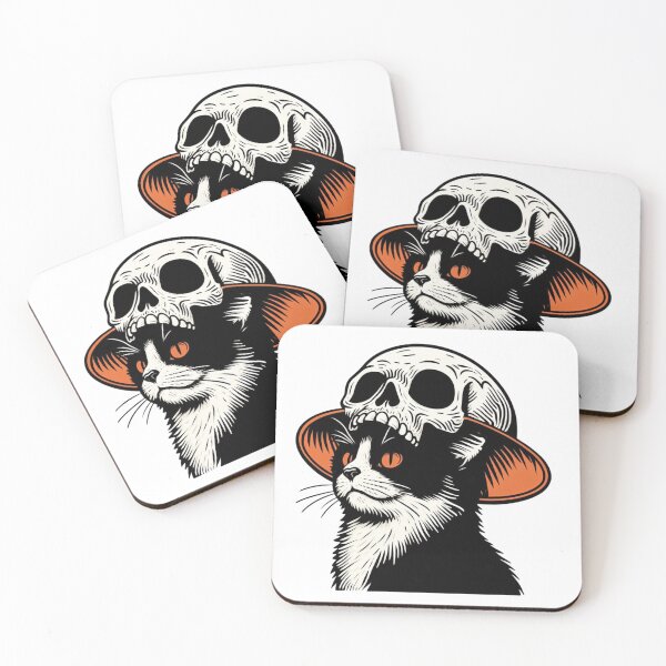 Item preview, Cat Skull Hat Cat Cult Cat Lover Gift I Love Cats designed and sold by sharon1210.