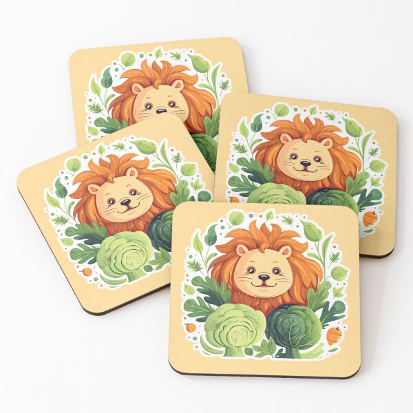Item preview, A cute vegetarian lion and vegetables designed and sold by kongkorakrich.