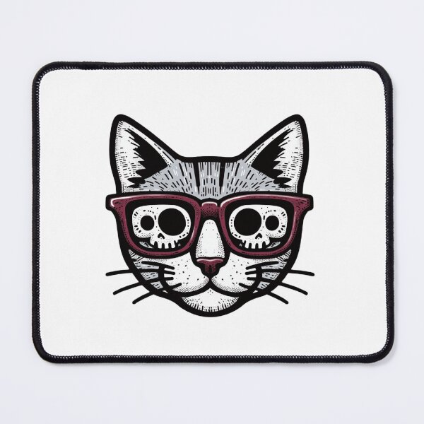 Item preview, Cat Wearing Skull Glasses Cat Cult designed and sold by sharon1210.