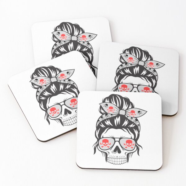 Item preview, Lady skull with glasses designed and sold by InverseArt.