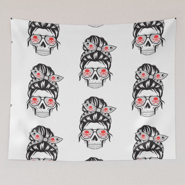 Item preview, Lady skull with glasses designed and sold by InverseArt.
