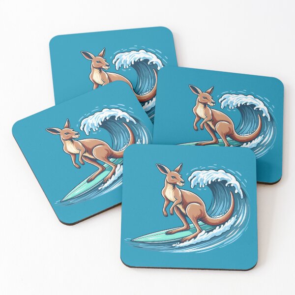Item preview, Australian Kangaroo Surfing  designed and sold by Coffee Lifestyle.