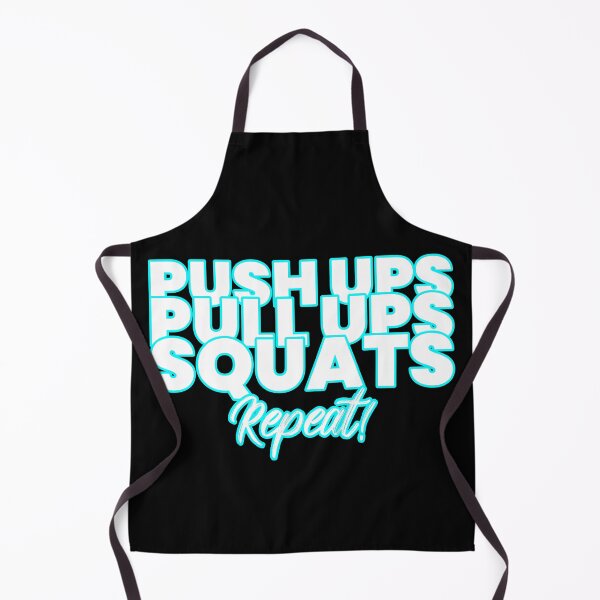 Item preview, Motivational Gym Quote: PUSHUPS PULLUPS SQUATS REPEAT! designed and sold by Pro-Wear.