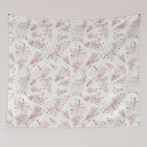 Item preview, Christmas Glimmer: Red Christmas Vibe on white elegance designed and sold by PrintsByAnnJ.