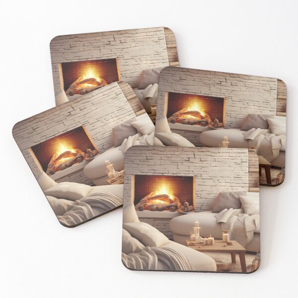 Item preview, Cozy Winter Evening by the Fireplace designed and sold by FireScreen.