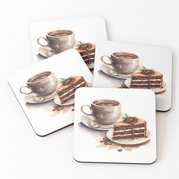 Item preview, Coffee and cake aquarel designed and sold by Lexa Pix.