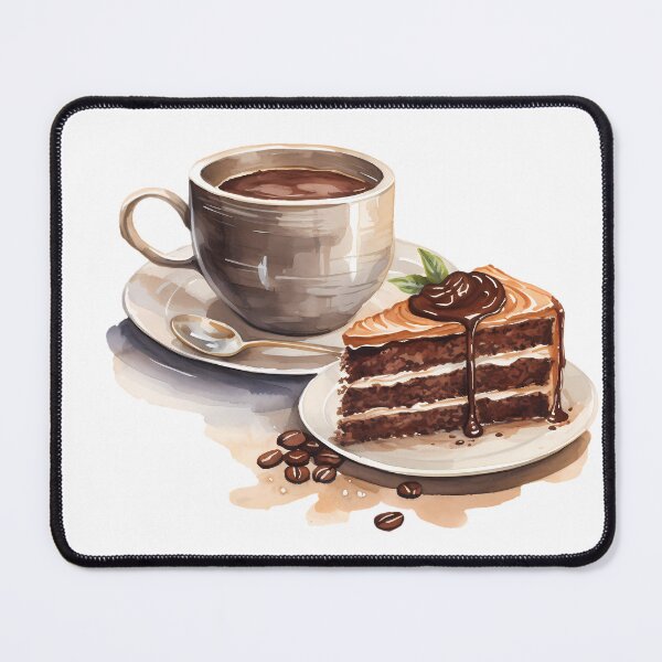Item preview, Coffee and cake aquarel designed and sold by Lexa Pix.