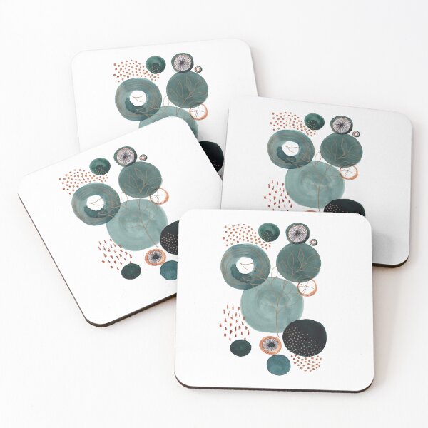 Item preview, Green Circles Abstract designed and sold by JadeWuArt.