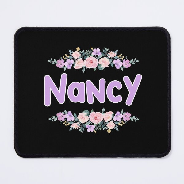 Item preview, Purple Flower Nancy Name Label (Black) designed and sold by NormadWorld.