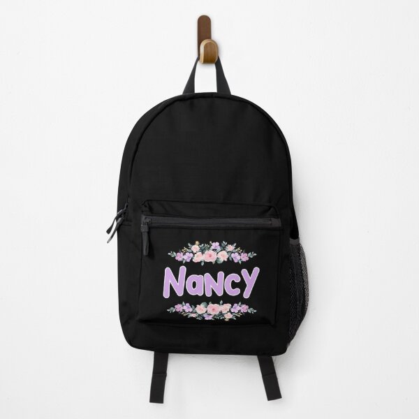 Item preview, Purple Flower Nancy Name Label (Black) designed and sold by NormadWorld.