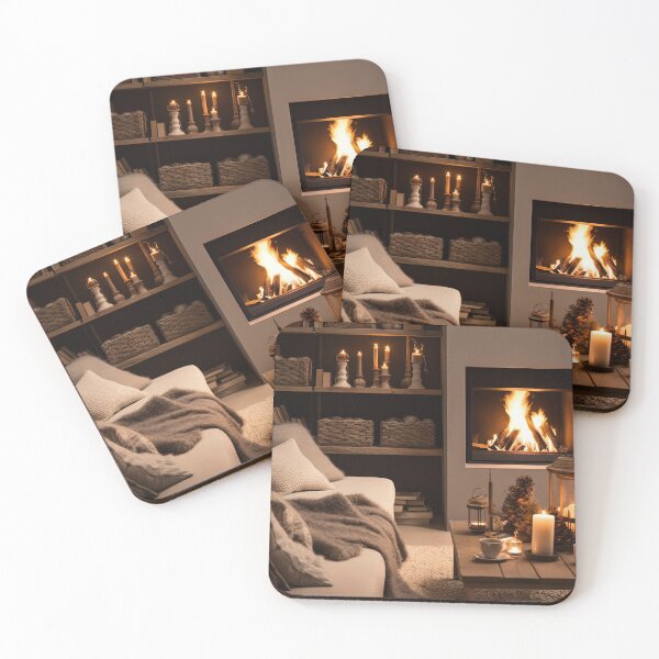 Item preview, Cozy Winter Evening by the Fireplace designed and sold by FireScreen.