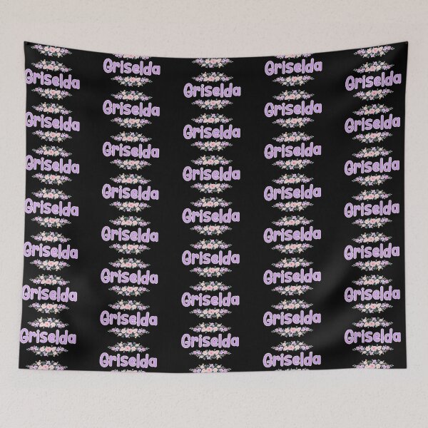 Item preview, Purple Flower Griselda Name Label (Black) designed and sold by NormadWorld.