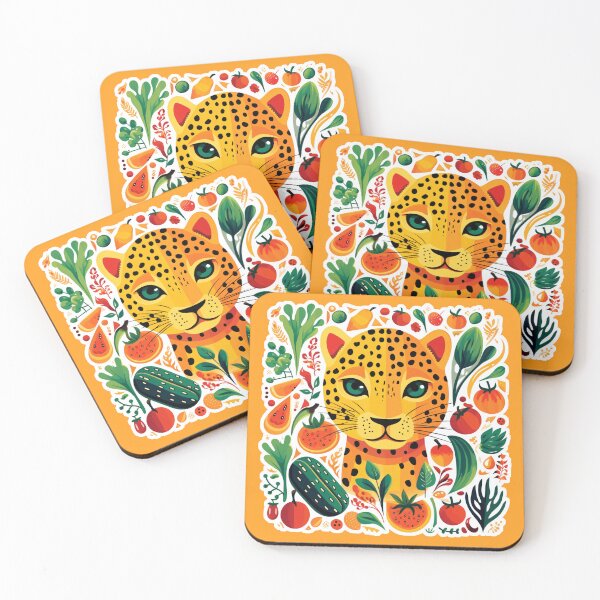 Item preview, A cute vegetarian leopard, tiger, and vegetables designed and sold by kongkorakrich.