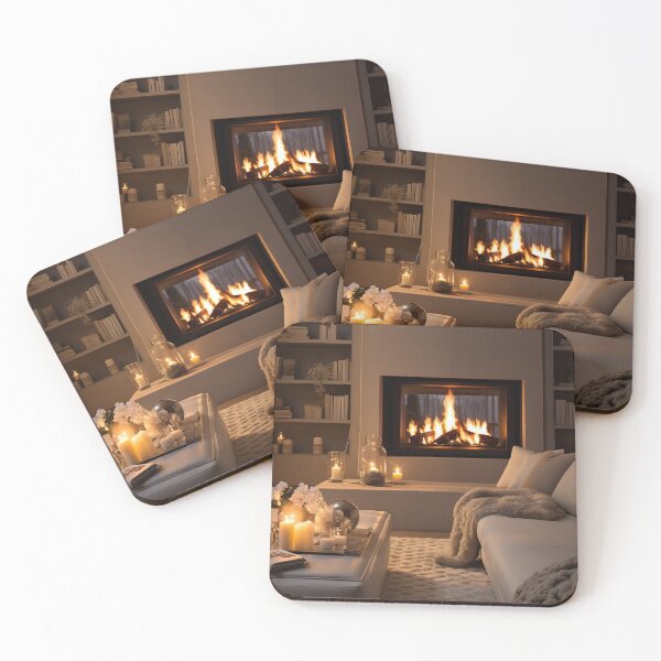 Item preview, Cozy Winter Evening by the Fireplace designed and sold by FireScreen.