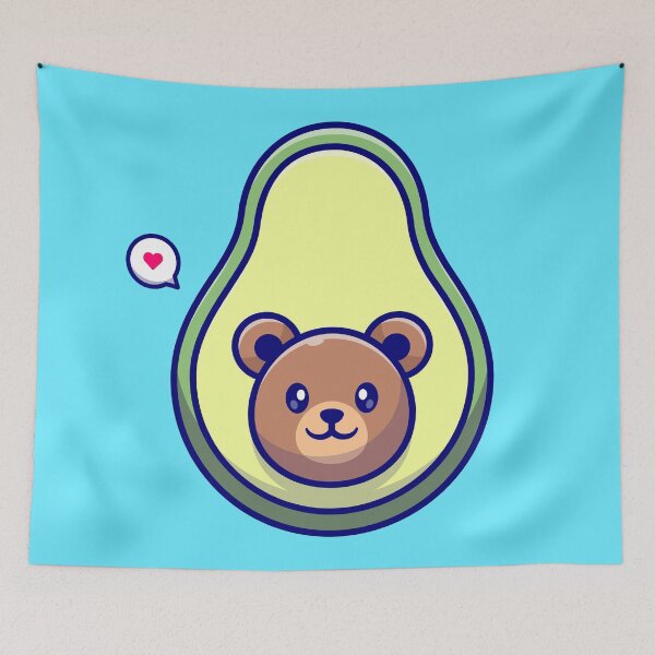 Item preview, Cute Bear Avocado Cartoon Vector Icon Illustration designed and sold by hjian8219.