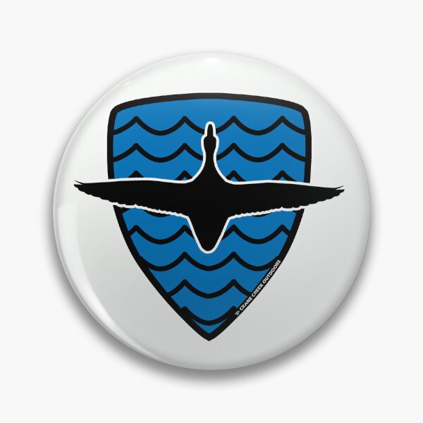 Item preview, Mallard Wingspan Waves Shield, Blue designed and sold by CraneCreek.