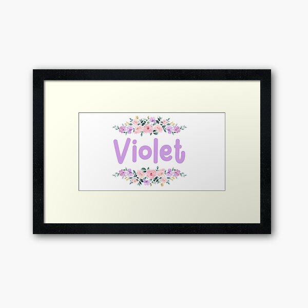 Item preview, Purple Flower Violet Name Label designed and sold by NormadWorld.