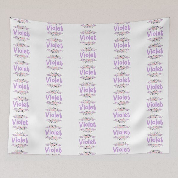 Item preview, Purple Flower Violet Name Label designed and sold by NormadWorld.