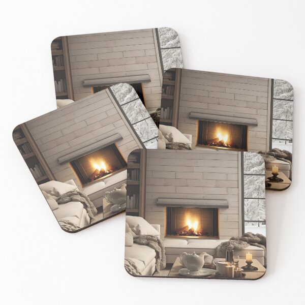 Item preview, Cozy Winter Evening by the Fireplace designed and sold by FireScreen.