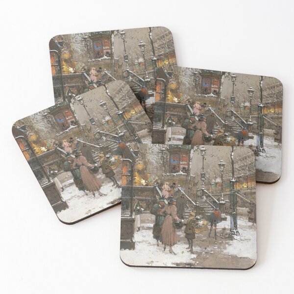 Item preview, Kiosk under the Snow, Paris (20th century) - Eugène Galien Laloue designed and sold by SALON DES ARTS.