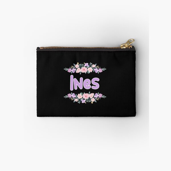Item preview, Purple Flower Ines Name Label (Black) designed and sold by NormadWorld.