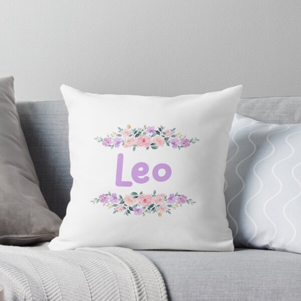 Item preview, Purple Flower Leo Name Label designed and sold by NormadWorld.