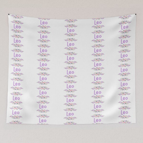 Item preview, Purple Flower Leo Name Label designed and sold by NormadWorld.