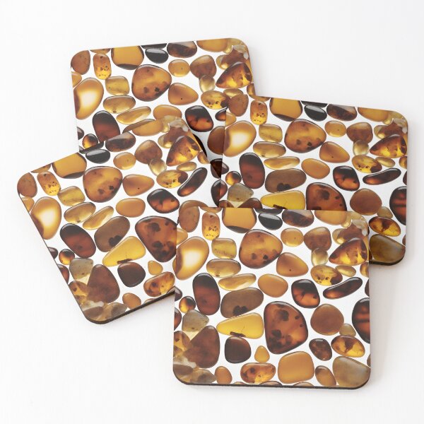 Item preview, Brown and golden amber Stones Pattern designed and sold by patterncrow.